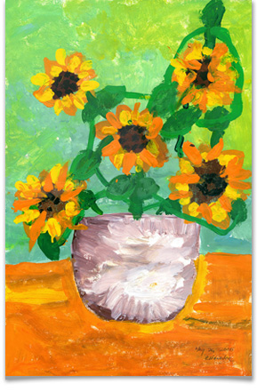 Artist Island - Watercolor Giclée for Chandler Bridgman, 1st Grade - Art scan and fine art printing
